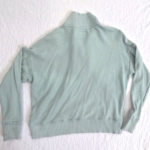 Aerie Mock neck Snap Down Sweater Sage Green XS - Picture 3 of 3